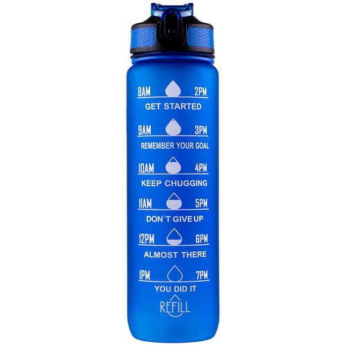 Booster water bottle, BPA Free, Tritan, 1000ml, Sports, Blue